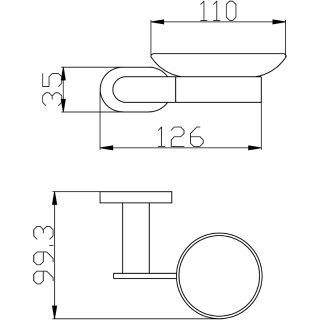 Мыльница Rav Slezak Yukon YUA0300CB Хром Белый