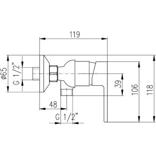 Смеситель для душа Rav Slezak Vltava VT481.5CMAT Черный матовый