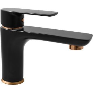 Смеситель для раковины Rav Slezak Vltava VT426.5CMAT Черный матовый Золото