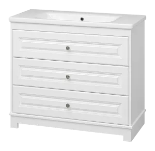 Напольная тумба под раковину Misty Ларго 100 см П-Лар-07100-01-3Я белый