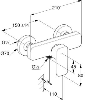 Смеситель для душа Kludi Renon 42831N075 брашированное золото