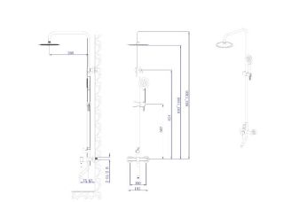 Душевая система с изливом RUSH Melos (SUS1101-40)