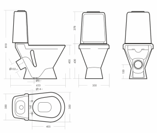 Унитаз-компакт Sanita Самарский Комфорт белый