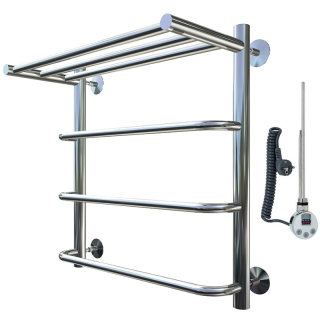 Электрический полотенцесушитель Тругор Идеал 1 П с полкой 60x50см хром Идеал1/элТЭН6050П