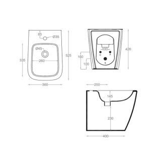 Биде Artceram A16 ASB002 36 00 notte
