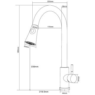Смеситель для кухни Orange Steel M99-120st Сталь