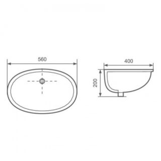 Раковина мебельная AQUATEK AQ8091-00 56 см