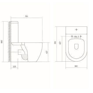 Унитаз-компакт Aquatek Оберон AQ1273S-00 с сиденьем Soft Close
