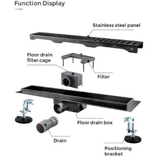 Душевой лоток Gappo G87007-39 70 см оружейная сталь