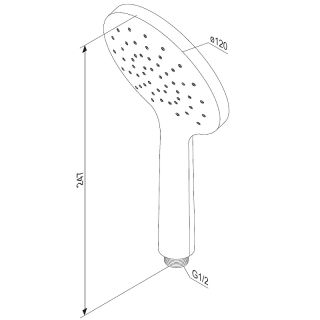Душевая лейка Damixa Jupiter 977020000 Хром