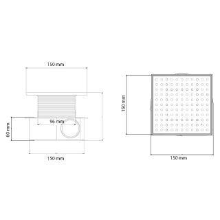 Душевой трап Boheme Smart Design 984-15-B 15см чёрный