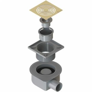 Душевой трап Boheme Smart Design 984-15-G 15см золото