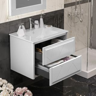 Тумба под раковину Opadiris Луиджи 00-00005952 Белая матовая