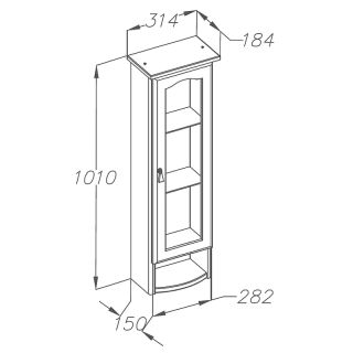 Шкаф Opadiris Риспекто 30 L 00-00006080 Белый матовый