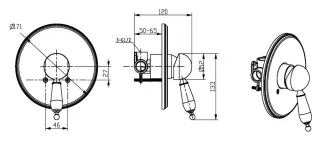 Смеситель встраиваемый Boheme Medici 305 бронза