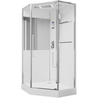 Душевая кабина Black and White Galaxy G8895 100х100 889500 с паром без гидромассажа