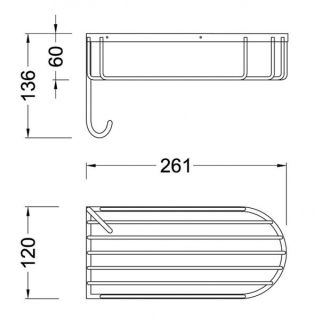 Полка с крючками Timo Nelson антик 160080/02