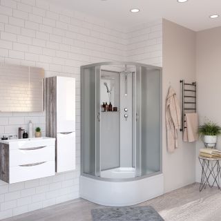 Душевая кабина Niagara NG-2310-14RBKT 120x80см серебро/матовое