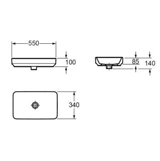 Раковина Jacob Delafon Vox EVU002-00 55 см белая
