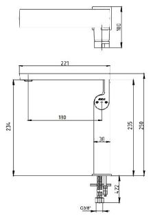 Смеситель для раковины E.C.A. Icon 102188044HEX хром