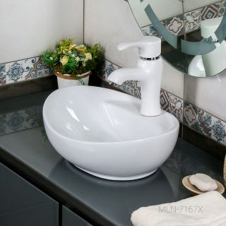 Накладная раковина Melana 7167X-805 41см белый