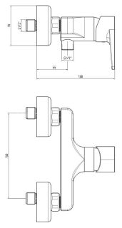 Смеситель для душа E.C.A. Dalia 102154033EX хром