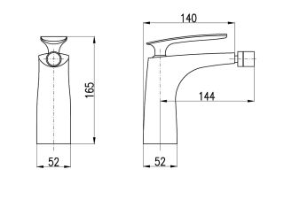 Смеситель для биде Rav Slezak Tigris TG144.5BC белый
