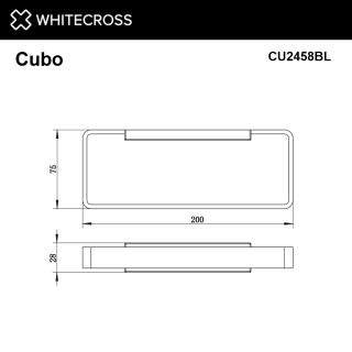 Полотенцедержатель WHITECROSS Cubo CU2458BL чёрный матовый
