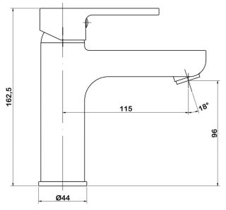 Смеситель для раковины Swedbe Lynx 2310 хром