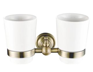 Стакан двойной для ванной комнаты Rose RG1122Q бронза