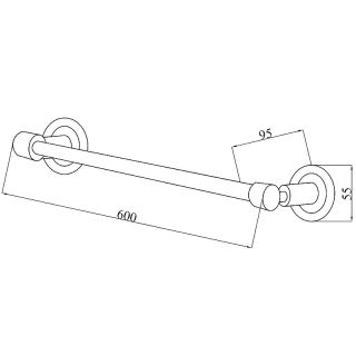 Полотенцедержатель Boheme Murano 10902-V-CR хром/фиолетовый