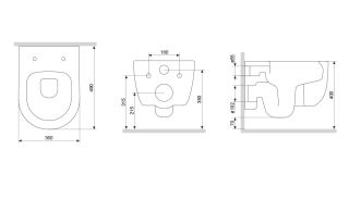 Унитаз подвесной  Damixa Sirius DX86C1700SC с сиденьем микролифт