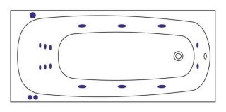 Гидромассажная ванна Whitecross Layla 0102.180080.100.SMART.BR 180x80см Smart бронза