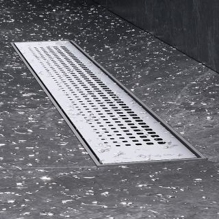 Душевой лоток AM.PM PrimeFlow 50 W02SC-P11-050-01SB с решеткой Хром матовый Cut Gradient