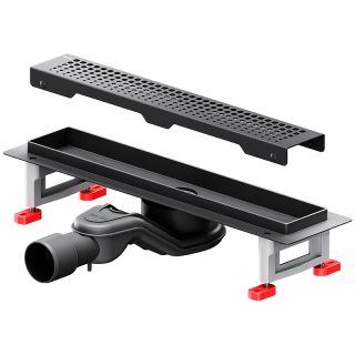 Душевой лоток AM.PM MasterFlow 40 W01SC-P11-040-01BM с Черной матовой решеткой Cut Gradient