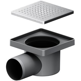 Душевой трап AM.PM PrimeFlow 10 W02BD-P11-010-01SB с решеткой Хром матовый Cut Gradient