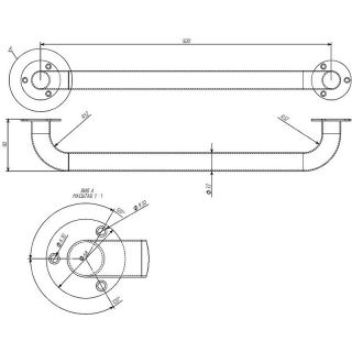 Поручень настенный Aquatek POR-0000001 хром