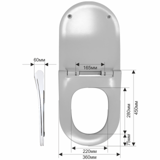 Сиденье для унитаза Melana MLN-HY-2013 с микролифтом