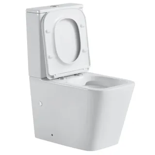 УНИТАЗ КОМПАКТ БЕЗОБОДКОВЫЙ «BLACK & WHITE» UNIVERSE 7703W БЕЛЫЙ С СИДЕНЬЕМ ДЮРОПЛАСТ С МИКРОЛИФТОМ БЕЛОЕ