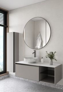 Тумба под раковину Armadi Art Quatro 790-M6-120-L-A 120 см серый/антрацит