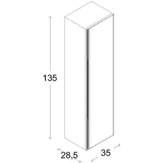Пенал подвесной Armadi Art Quatro 791-CM-RIB-MG 35 см кашемир/золото матовое