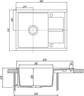 Мойка кухонная Акватон ДЕЛИЯ 65 латте