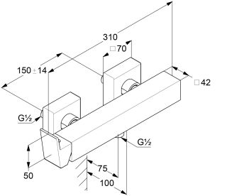 Смеситель для душа Kludi Decus 54831N175 брашированная бронза