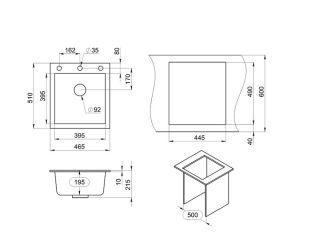 Мойка кухонная Granula 4651, ШВАРЦ