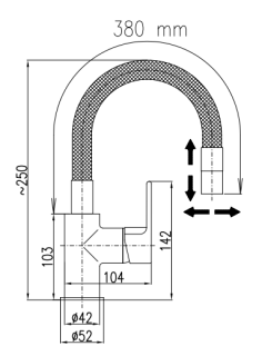 Смеситель для кухни Rav Slezak Colorado CO219.5/15 хром черный