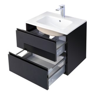 Тумба под раковину Акватон Римини 60см чёрный глянец 1A226601RN950
