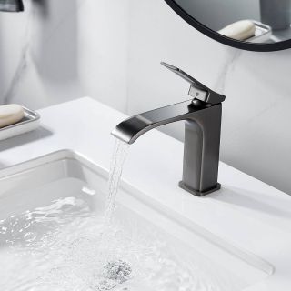 Смеситель для раковины Shevanik S4001T оружейная сталь