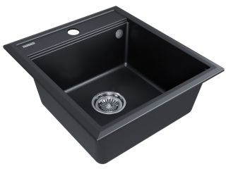 Мойка кухонная Paulmark Stepia PM114651-BLM чёрный металлик