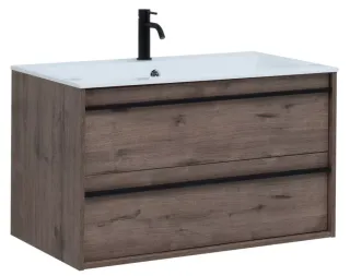 Тумба под раковину Aquanet Lino 253913 90 см дуб веллингтон