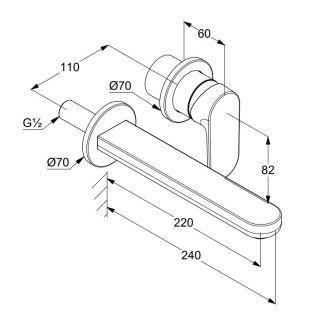 Смеситель для раковины Kludi Louva 242453975 чёрный матовый